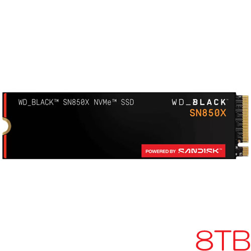 ウエスタンデジタル WDS800T2X0E [WD_BLACK SN850X NVMe SSD（8結核症 M.2(2280) PCIe Gen4 x4 NVMe ヒートシンク皆無 5年引きうける）]