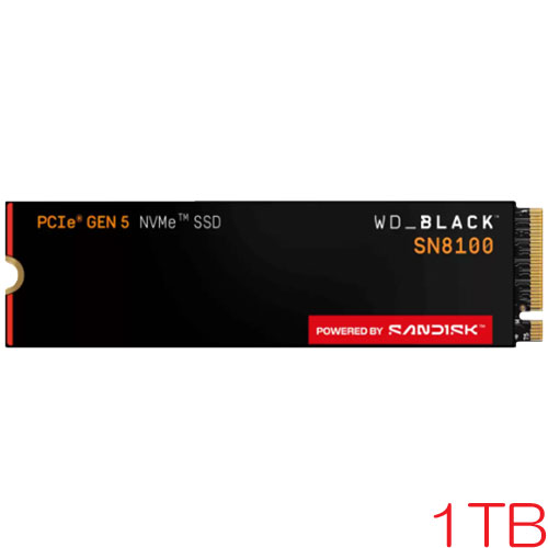 サンディスク WDS100T1X0M [WD_BLACK SN8100 NVMe SSD（1結核症 M.2(2280) PCIe Gen5 x4 NVMe 3D TLC 600TBW 5年引きうける）]