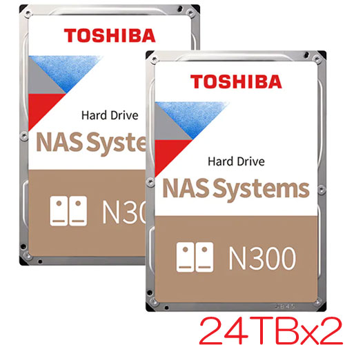 東芝(HDD) N302A24-HDWG82EUZSVA [24結核症 2個仕掛ける NAS向けHDD N300 3.5\