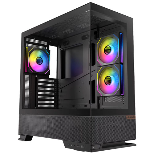 Okinos ATXミドルタワーケース Aqua 6 Infinity ピラー受け答え 3×120粍 ARGB気違い嘱する