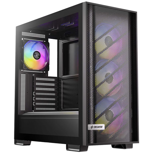 Okinos ATXミドルタワーケース 612 C ARGB 4×120粍 ARGB気違い嘱する
