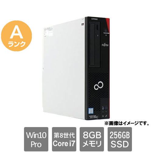 富士通 ★中古パソコン・Aランク★FMVD3800SZ [ESPRIMO D588/T(i7-8700 8GB SSD256GB Win10Pro64)]｜イートレンド店