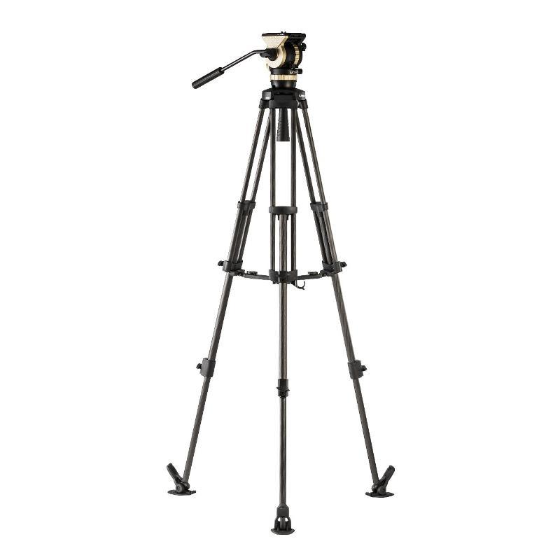 銀鏡受け答え・小型写真機に適した高性能軽さ真似形 Libec NX-100MC 三脚架 写真機 テレビカメラ ミッドスプレッダー 映画化 エントリー 炭素煙管 リーベック