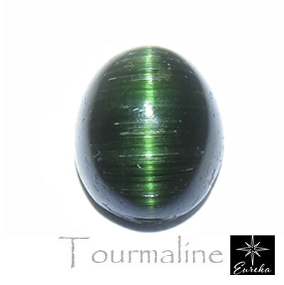 【現品限り】大粒 5.8ct 天然 グリーントルマリンキャッツアイ ルース ブラジル産 オーバル カボション トルマリン 10月誕生石 パワーストーン 希少石 裸石 送料無料｜【ユーレカ】～地球からの贈り物～ 28,386円