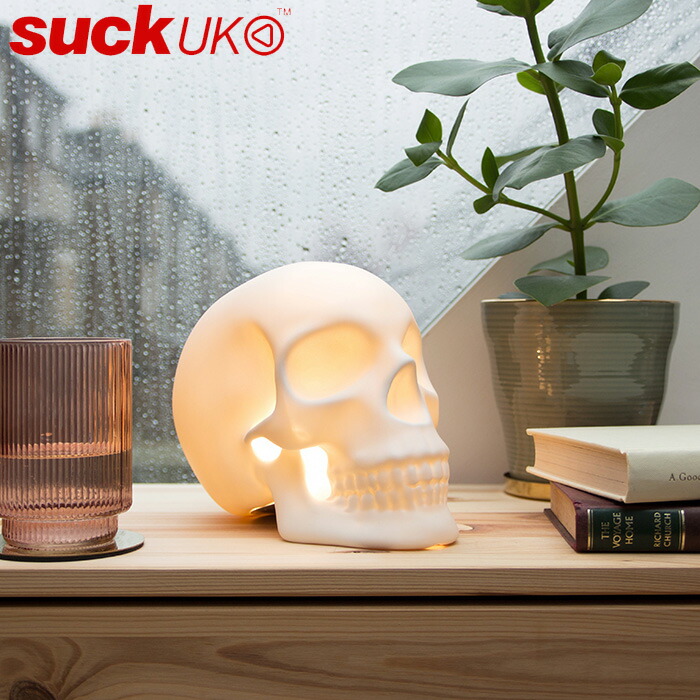『スカル ともし火 Skull Light』【サックユーケー suck UK スカル 野ざらし ともし火 LED 鍵を掛ける 室内装飾 おもしろ 雑貨】