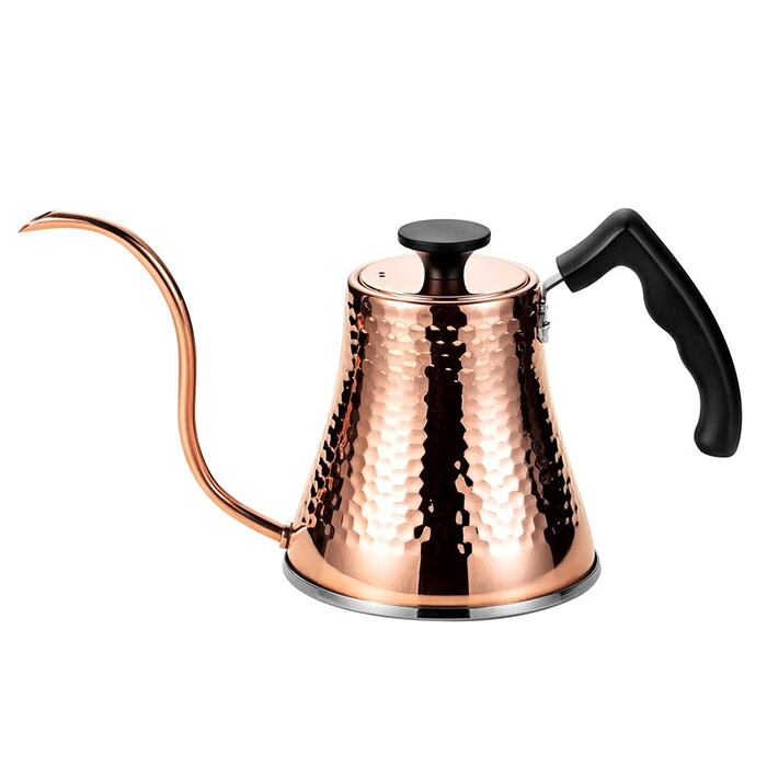 【貨物輸送無料】『IH相応う 銅製槌目コーヒーサーバーケトル 800ml』【コーヒーポット 細口 珈琲 ドリップ 湯わかし 銅製 燕市 御手伝いさん・はたご屋・ツバメ御墨付き】