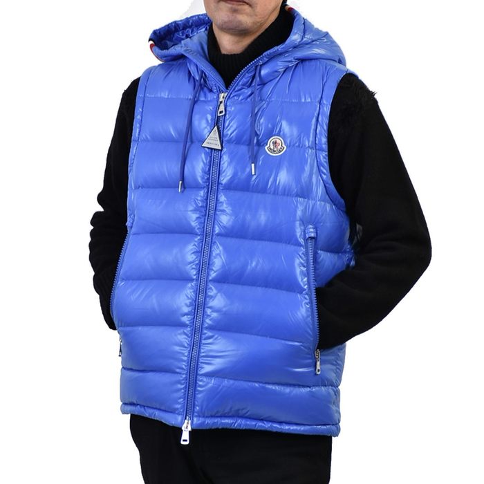 超人気 モンクレール フーデッド ダウンベスト Moncler Lanoux 7 ブルー メンズ ラスト1点 ギフト プレゼント ラスト1点セール サンエー 世界の一流品 激安特価 Habs Edu Kw