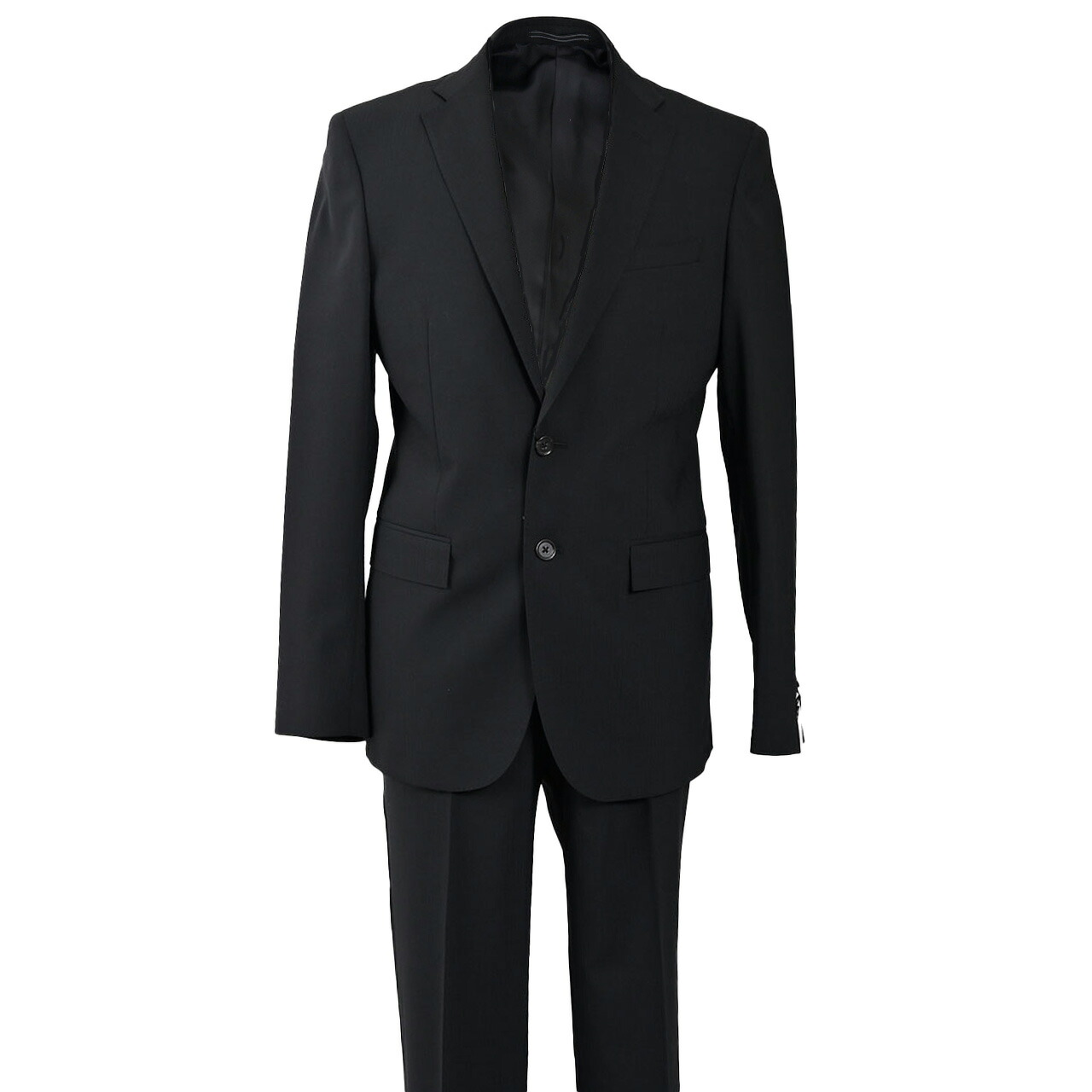 Aquascutum ダークグレー ビジネススーツ グレーシャドーストライプスーツ