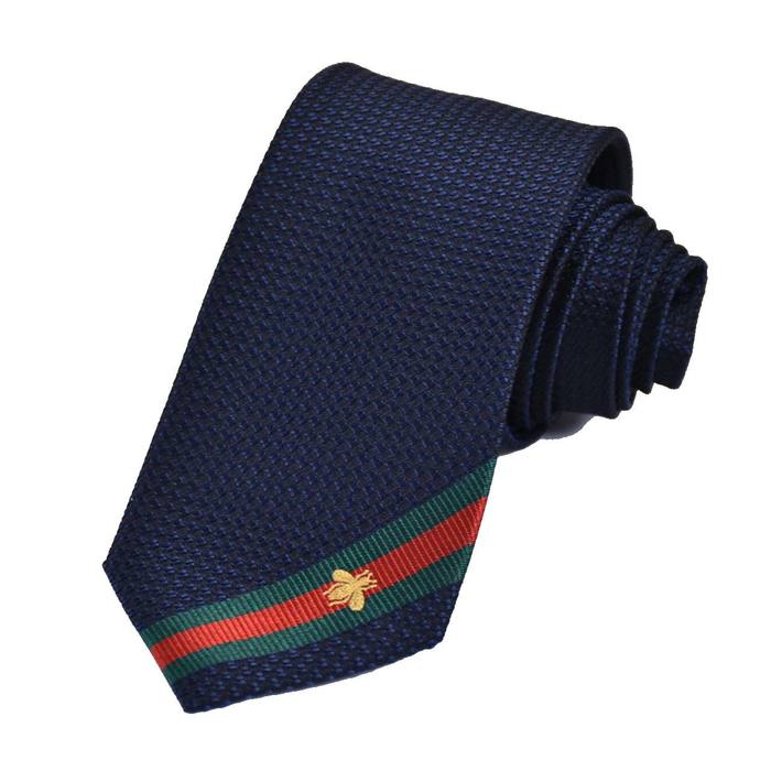 GUCCI グッチ 美品 現行タグ ネクタイ インターロッキングG ストライプ お値下げ！】 グッチ GUCCI インターロッキングG ストライプ