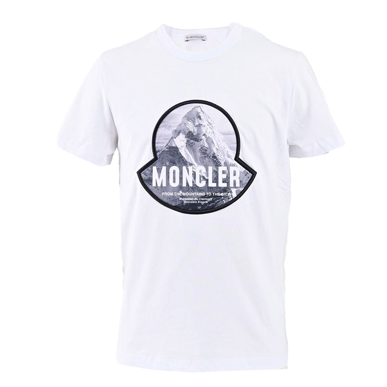 モンクレール MONCLER クルーネック半袖Ｔシャツ 8C7A810 8390T 001 001 ホワイト メンズ