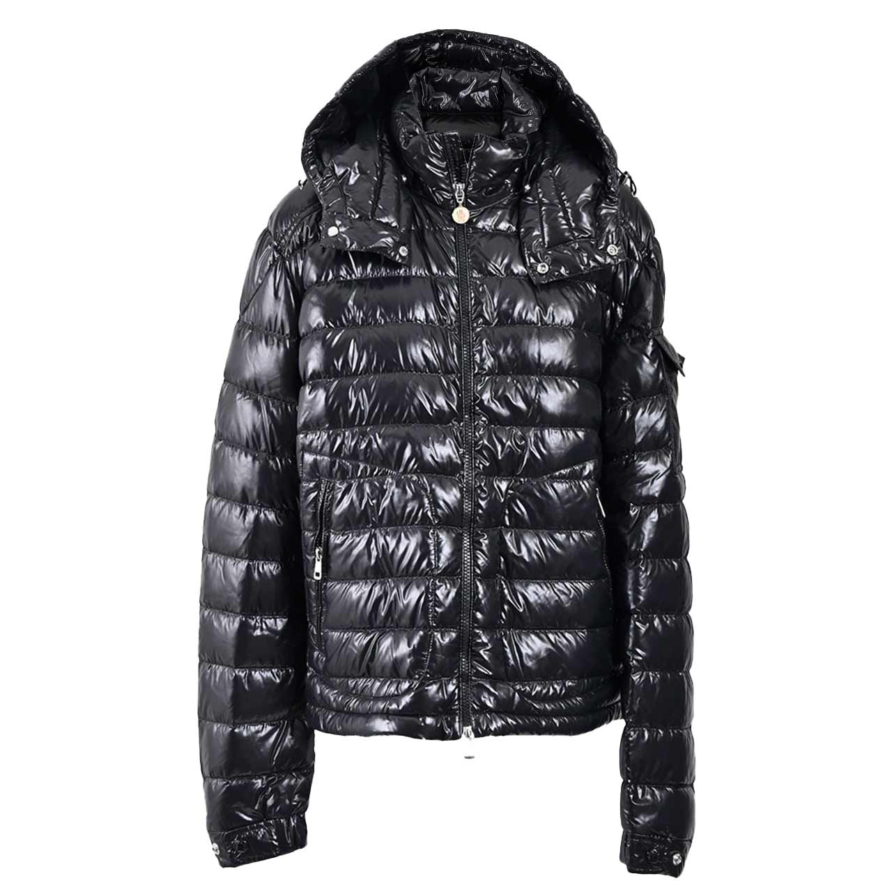 本日SALE！美品　MONCLER ブラック ダウンジャケット 最終セール MONCLER ブラック ダウンジャケット フード付き