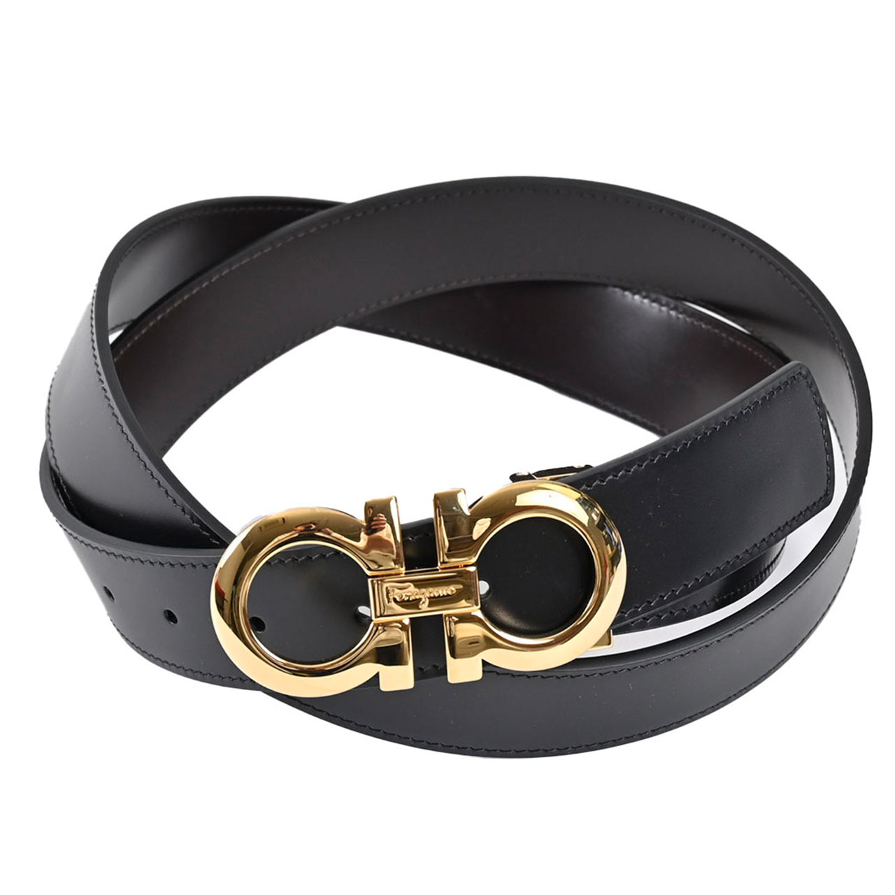 SalvatoreFerragamo サルヴァトーレフェラガ　ブラウンベルト Salvatore Ferragamo - サルバトーレフェラガモメンズベルトの