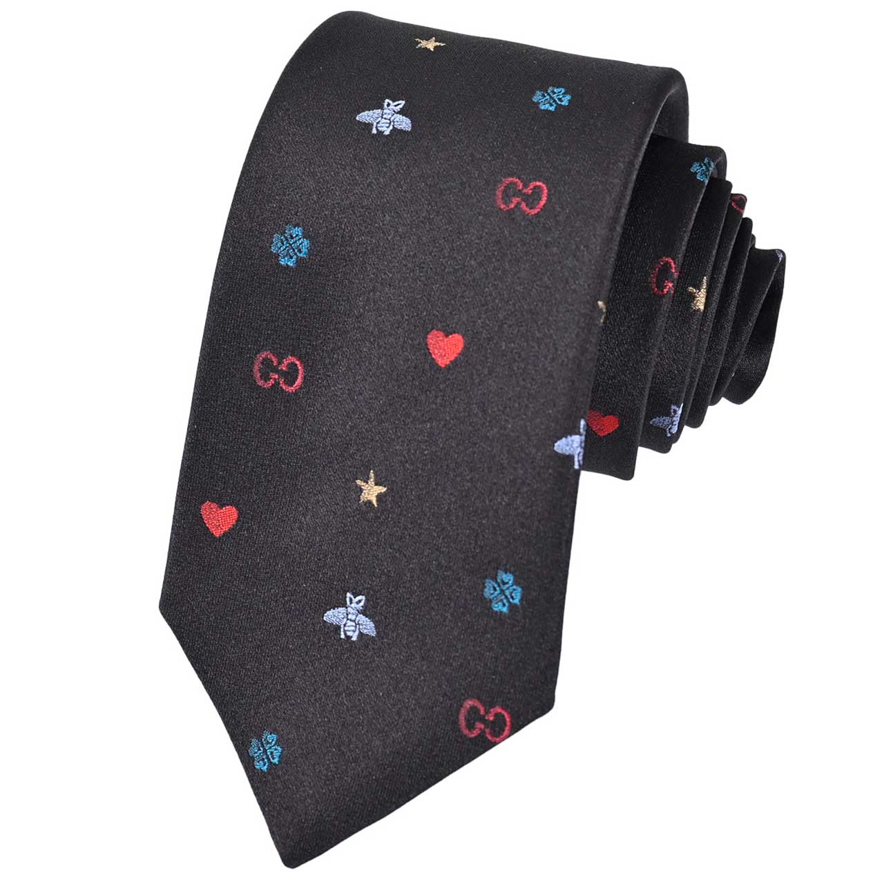 【未使用級】　GG柄ネクタイ　グッチ　シルク100% 人気デザイン　スーツ 楽天市場】【中古】グッチ GG柄 シルク ネクタイ ブラック 黒