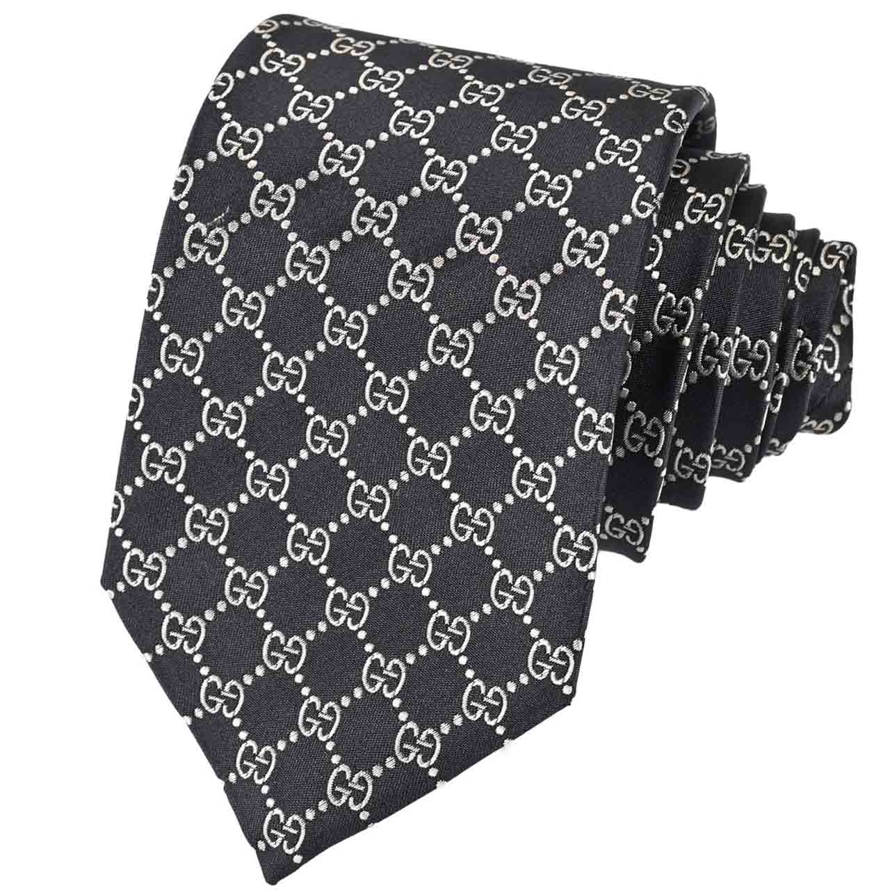 【美品×現行】グッチ GUCCI 黒 ストライプ ソリッドタイ メンズ ネクタイ 美品×現行】グッチ GUCCI 黒 ストライプ ソリッドタイ メンズ ネクタイ