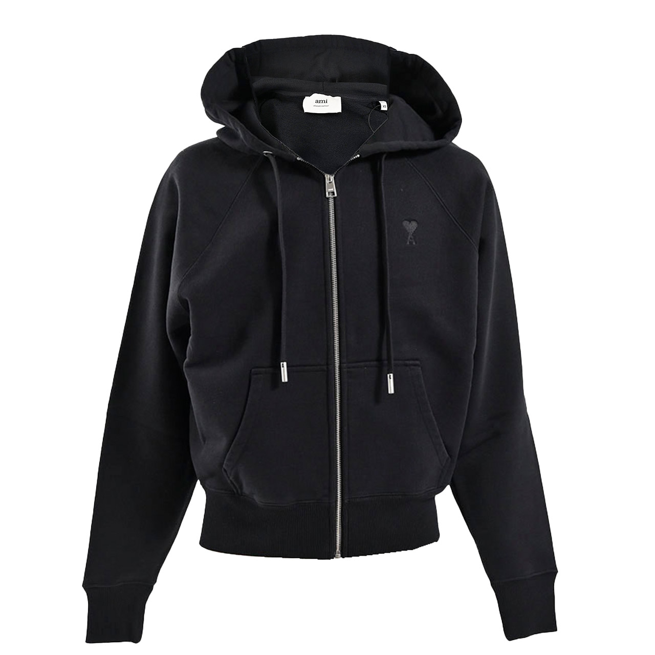 楽天市場】アミ AMI ジップアップパーカー USW759.747 001 ブラック