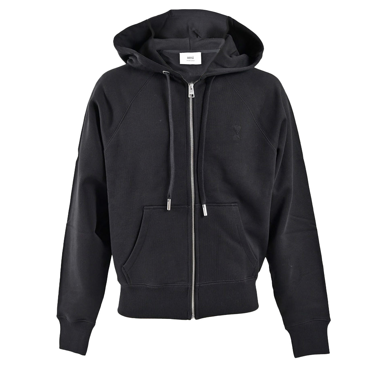 楽天市場】アミ AMI ジップアップパーカー HSW474.747 001 ブラック