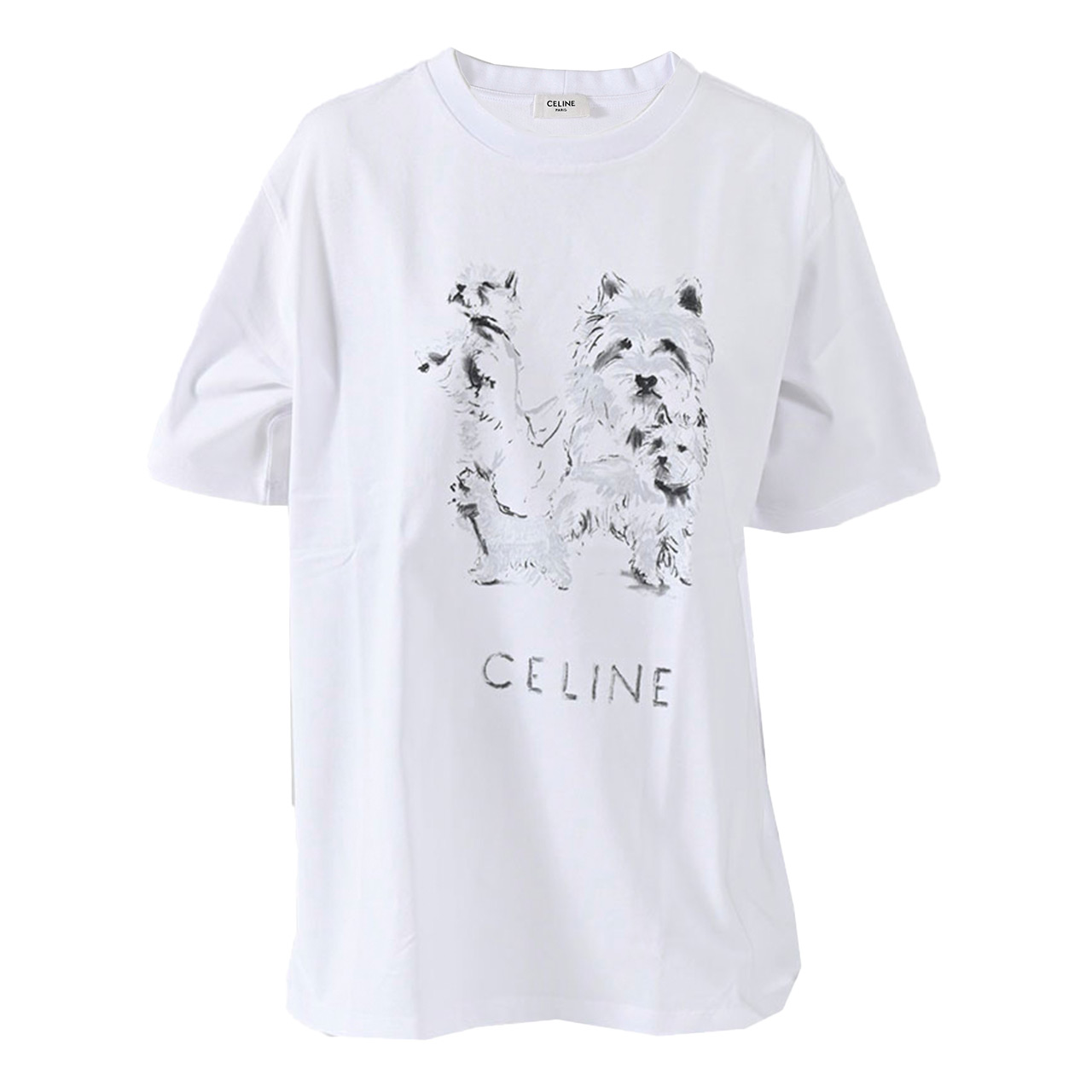 セリーヌ CELINE Tシャツ RX0IH1242 01GD ホワイト レディース 【HI】｜サンエー　世界の一流品
