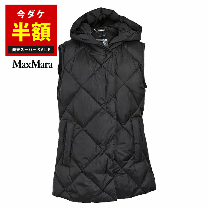 マックスマーラ 36 FRUTTO ブラック　ダウンベスト　フード付き 楽天市場】【37％OFF】 【10％OFFクーポン 枚数限定】 ウィークエンド