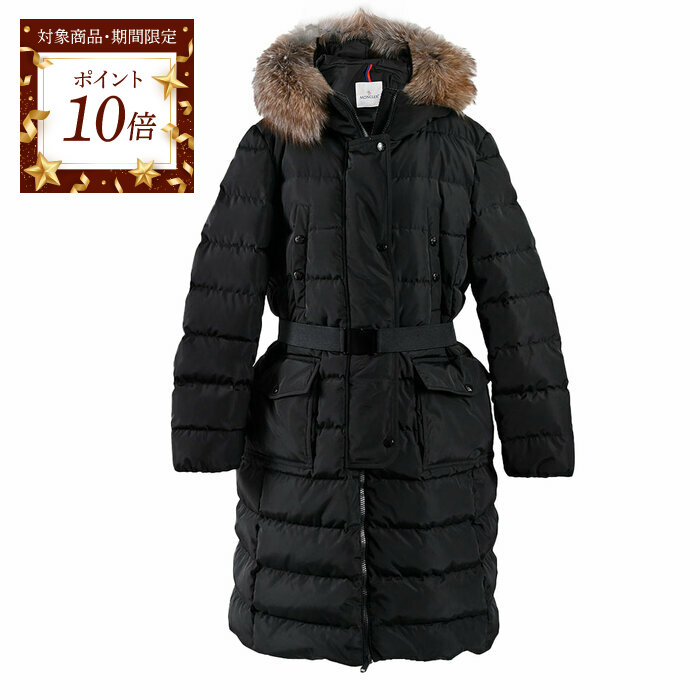 美品　MONCLER モンクレール　レディース薄手コート　サイズ1 MONCLER モンクレール レディース ナイロン コート ロング ベルト 付き