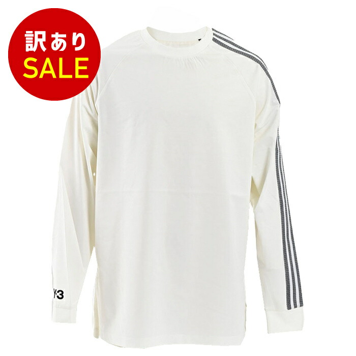 ワイスリー Y-3 クルーネック長袖Tシャツ IV5622 ワケアリ ホワイト レディース ギフト 【訳アリセール 最終価格】|サンエー 世界の一流品