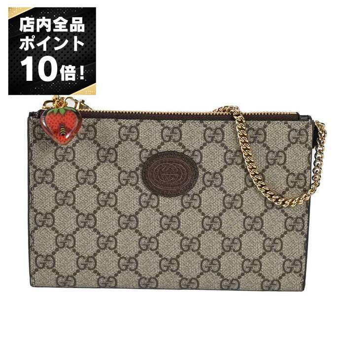 楽天市場】グッチ ポーチ ダブルG ブラック レディース GUCCI