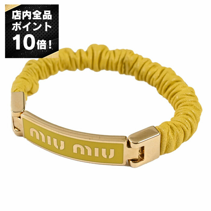 【MIUMIU】5JB413 エナメルメタル ロゴ ブレスレット miu MIUMIU ミュウミュウ バングル 5JB413 2F6T レディース