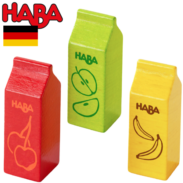 Haba ハバ ミニセット ジュース 3ヶセット ドイツ 3歳 ブラザージョルダン おままごと 食材 ごっこ遊び サックリ 木製 男の子 女の子の出産祝いやハーフバースデー 1歳 2歳の誕生日やクリスマスプレゼントにおすすめ 100 安い