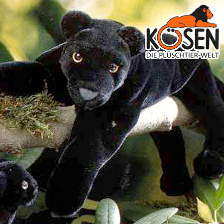 KOESEN ケーセン社 くたくたパンサー 4530～ドイツ・KOESEN/KOSEN（ケーセン社）の動物のぬいぐるみ。愛らしい表情の黒ヒョウのぬいぐるみです。出産祝い クリスマス プレゼント 結婚記念日 出産したママへのご褒美にもおすすめ(KSN-G29-27)｜木のおもちゃ ユーロバス