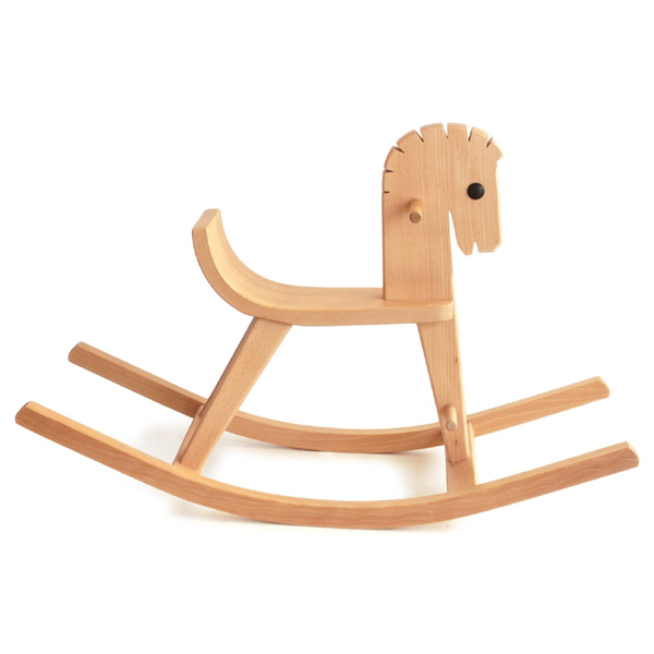 【タイプは】 Konrad Keller ケラー社 枠付木馬のペーター 白木 名入れセット：木のおもちゃ ユーロバス おもちゃメ