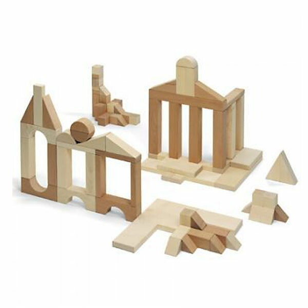 Albisbrunn Spielwaren 木製積み木セット90piece Amazon | 白木の積み木 アルビスブラン・中（49個）＜アルビス