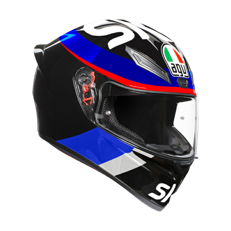 AGV（エージーブイ）公式　K1 008-VR46 SKY RACING TEAM BLACK/RED　安心の保証付きバイク用 フルフェイスヘルメット