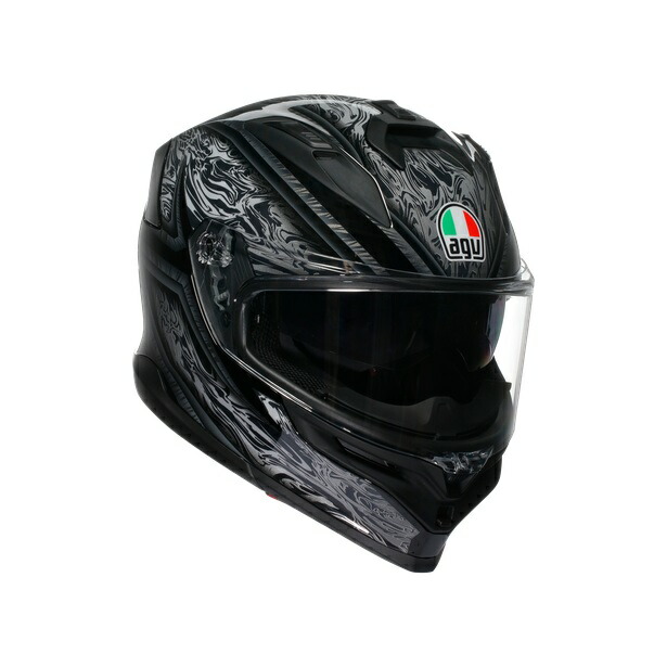 【公式】K7 AGV JIST MPLK Asian Fit- DAMASCUS BLACK/SILVER バイク用 フルフェイスヘルメット 安心の保証付き AGV（エージーブイ）
