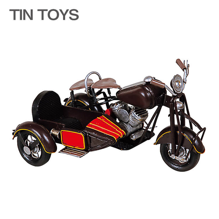 サイドカー 玩具 古き良き思い出を呼び起こす 置物 オートバイ オブジェ オートバイ 置物 Car 車 Side 玩具 ブリキのおもちゃ インスタ映え インテリア小物 レトロ アンティーク 送料無料 輸入家具 インテリア Euro House