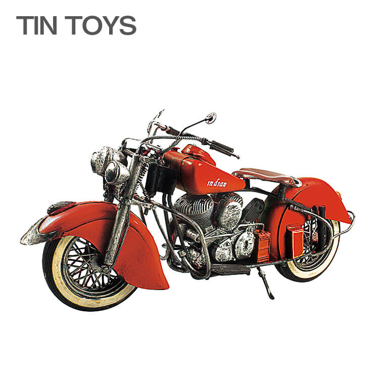 楽天市場】【送料無料】 ブリキのおもちゃ バイク bike side car