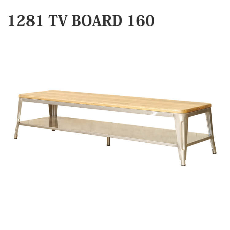 10日は店内商品ポイント最大20倍【送料無料】テレビ台 TV台 ローボード 収納 スペパ テレビボード TVボード シェルフ 1281 TV BOARD 160 収納 スペパ シンプル モダン スチール パイン材 mosh ガルト