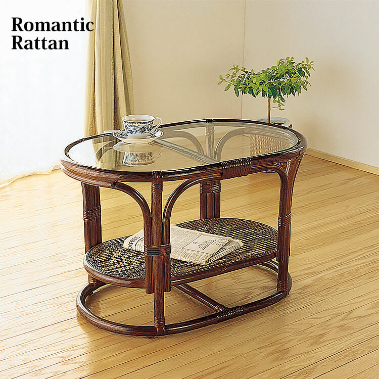 楽天市場】【送料無料】籐 テーブル table リビング ラタン 楕円