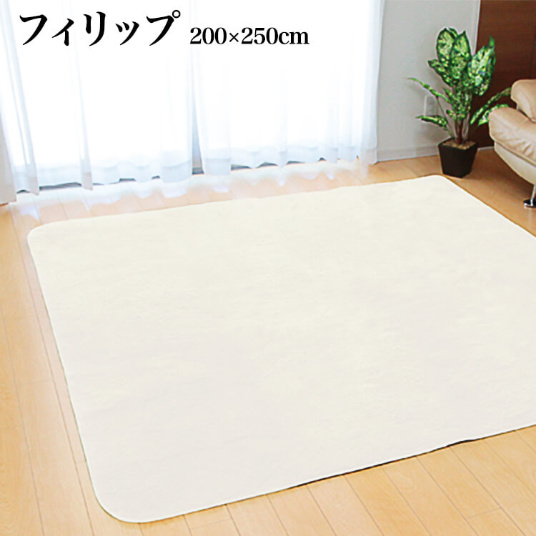 マラソン期間中店内商品ポイント最大20倍【送料無料】カラーカーペット フィリップ2 200×250センターラグ ラグ カーペット 絨毯 折り畳み可 手洗可 敷物 シャギー ジュ—タン|輸入家具・インテリア EURO HOUSE