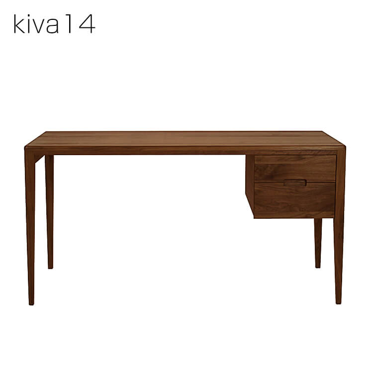 マラソン期間中店内商品ポイント最大20倍【送料無料】kiva１４ ウォールナット デスク 幅140cm ※本はデスクのみです 杉工場 デスク 書斎机 国産 木製 リモートワーク