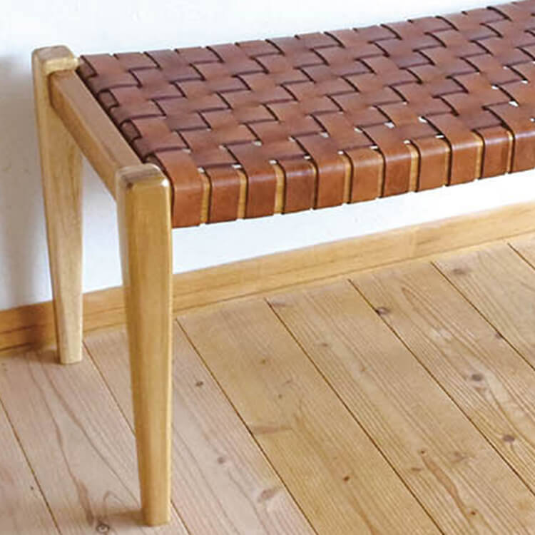 在庫少要確認 ベンチ LONDON LEATHER BENCH 椅子 チェア 牛皮 牛革 チークウッド 木製 ナチュラル ブラウン LONDONシリーズ インテリア ラップス 送料無料