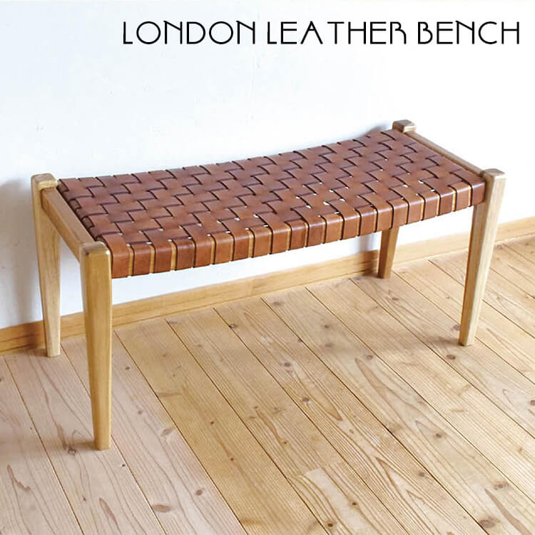 楽天市場】【送料無料】 ベンチ LONDON LEATHER SMALL BENCH 椅子