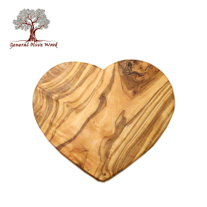 ジェネラルオリーブウッド General Olive Wood オリーブの木 ハート形型切り立てるゲーム盤 21糎 #GB034