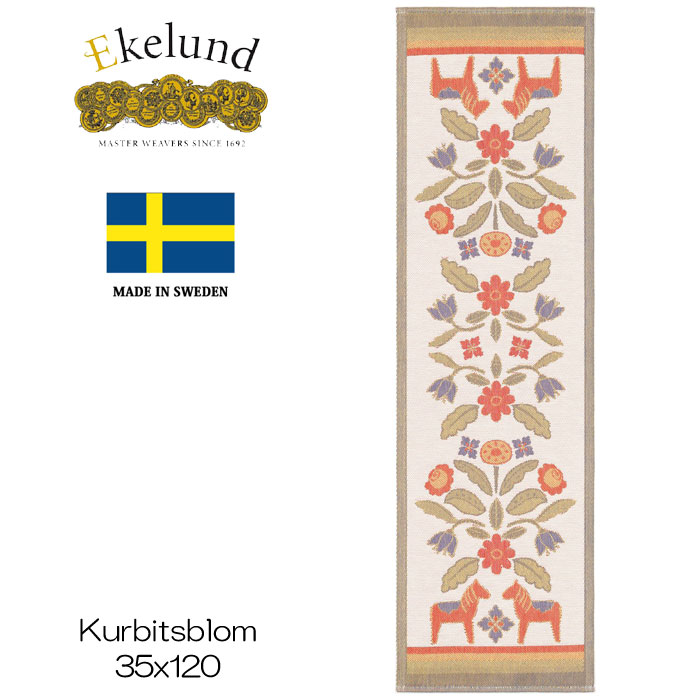 エーケルンド Ekelund KURBITSBLOM 35×120cm テーブルランナー キッチンクロス オーガニックコットン #72475