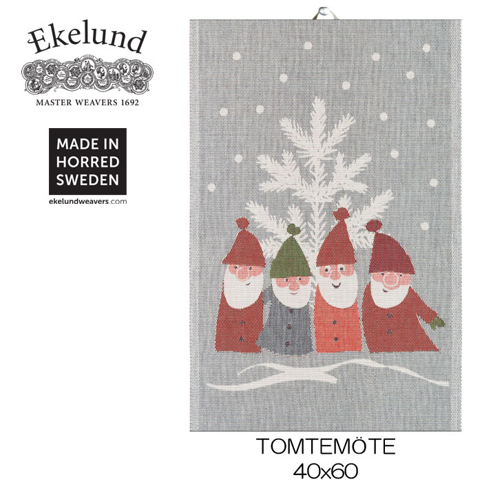 エーケルンド Ekelund TOMTEMOTE 40×60cm キッチンタオル キッチンクロス タペストリー オーガニックコットン #88490