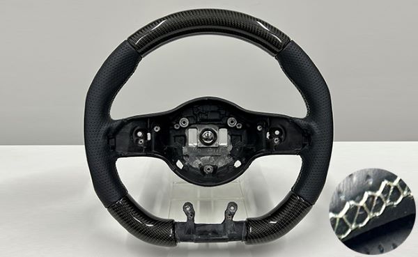 IID W463A用ステアリング カーボン パンチングレザー シルバーステッチ メルセデス ベンツ Gクラス W463A W464 G350d G400d G550 AMG G63 ゲレンデヴァーゲン Mercedes Benz アクセサリー