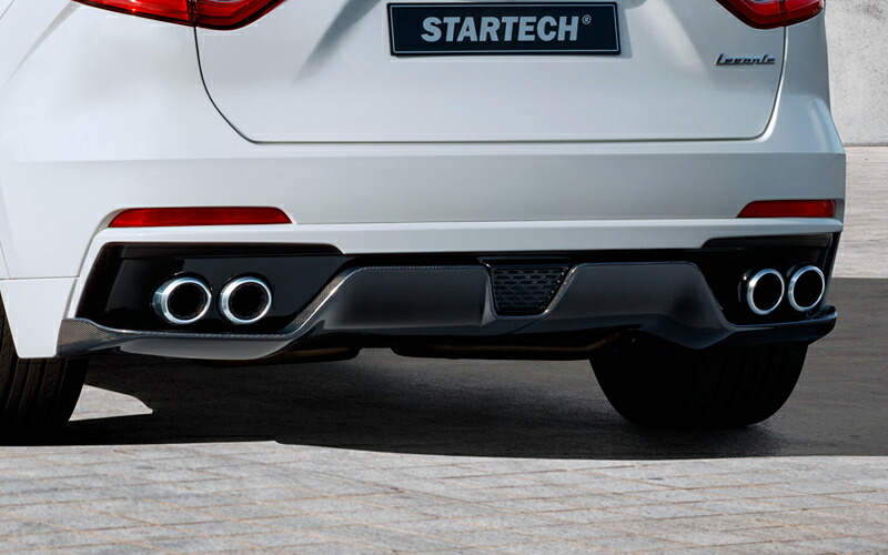 STARTECH スターテック Maserati Levante マセラティ レヴァンテ リアディフューザー High Gloss Carbon with Black Tailpaipes
