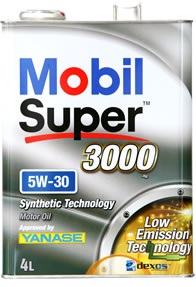 ヤナセ エンジンオイル ディーゼルエンジン車用 エンジンオイル モービル スーパー3000 XE 5W-30　4リットル　１缶 メルセデス ベンツ 純正 純正同等品