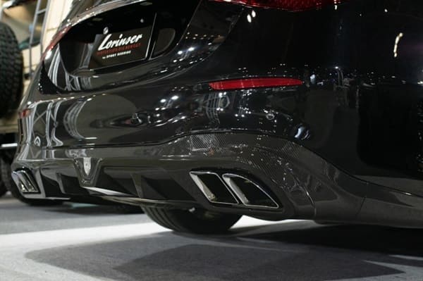 Lorinser ロリンザー リアアドオンセット 3ピース カーボン製 マフラーエンド付き メルセデス ベンツ Sクラス W223 AMGライン用