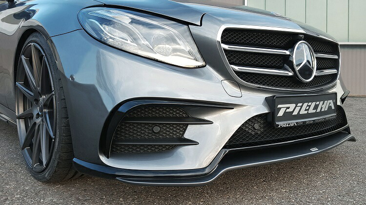 PIECHA ピーチャ メルセデスベンツ Eクラス W213 セダン ワゴン RS-R フロントリップスポイラーセット レーシングフリックス左右付 |EUROパーツ 店