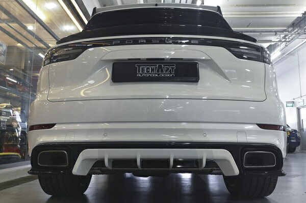 TECHART テックアート リアスカート with ディフューザー ポルシェ カイエン 9YA Cayenne E3 SUV/COUPE ※ノーマルバンパー対応
