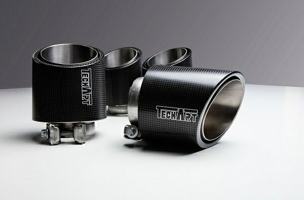 TECHART テックアートテールパイプ Titanium with Carbon Trim ポルシェ カイエン 9YA Cayenne E3 *Turbo SUV/COUPE |EUROパーツ 店